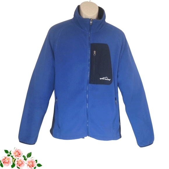 Eddie Bauer Other - Eddie Bauer Jacket Mens Med Polartec 365 Climate System Fleece Blue Full Zip-Up